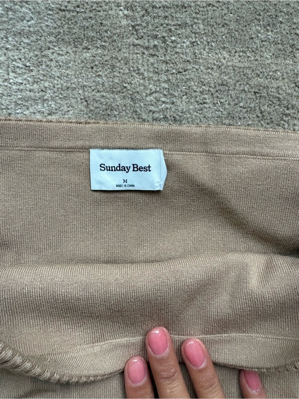 Aritzia Sunday best firebird Off-Shoulder long sleeve Dress - Picture 4 of 4